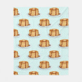 Pfannkuchen mit Ahornsirup und Punkt-Muster Fleecedecke (Vorderseite)