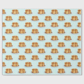 Pfannkuchen mit Ahornsirup und Punkt-Muster Geschenkpapier (Flach)