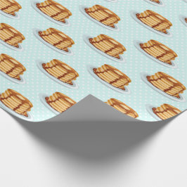 Pfannkuchen mit Ahornsirup und Punkt-Muster Geschenkpapier