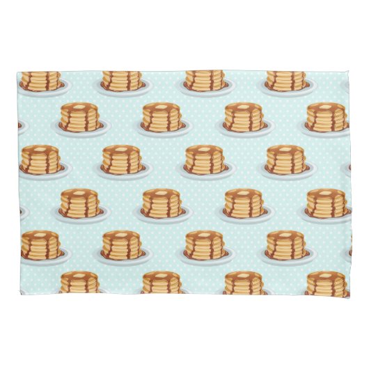 Pfannkuchen mit Ahornsirup und Punkt-Muster Kissenbezug (Vorderseite)