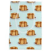 Pfannkuchen mit Ahornsirup und Punkt-Muster Mittlere Geschenktüte (Rückseite)