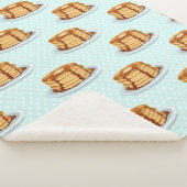 Pfannkuchen mit Ahornsirup und Punkt-Muster Sherpadecke (3/4)