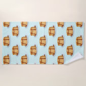 Pfannkuchen mit Ahornsirup und Punkt-Muster Strandtuch (Vorderseite)