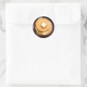 Pfannkuchen mit Butter Runder Aufkleber (Tasche)