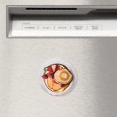 Pfannkuchen mit Erdbeeren Nahrung Magnet (In Situ (Geschirrspüler))