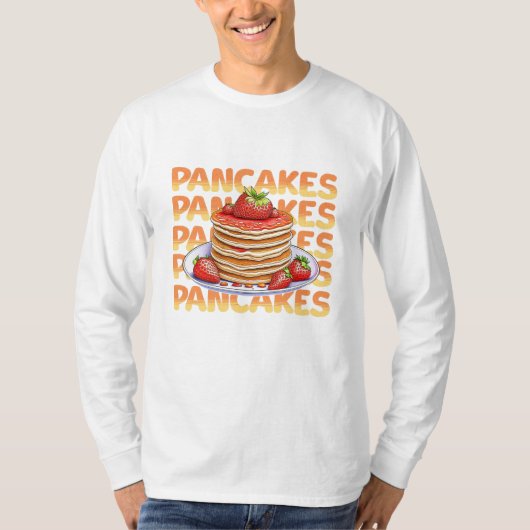 Pfannkuchen mit Erdbeeren überzogen T-Shirt (Vorderseite)