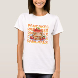 Pfannkuchen mit Erdbeeren überzogen T-Shirt