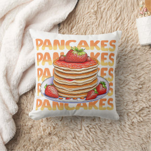 Pfannkuchen mit Erdbeeren und Blaubeeren überzogen Kissen