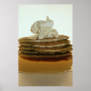 Pfannkuchen mit gepeitschter Butter Poster