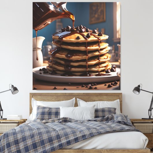 Pfannkuchen mit Schokoladenstückchen Leinwanddruck (Insitu (Schlafzimmer))