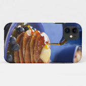 Pfannkuchen mit Sirup und Blaubeere Case-Mate iPhone Hülle (Rückseite (Horizontal))