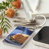 Pfannkuchen mit Sirup und Blaubeere Schlüsselanhänger (Vorderseite rechts)