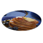 Pfannkuchen mit Sirup und Blaubeere Schneidebrett (Ecke)