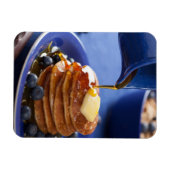 Pfannkuchen mit Sirup und Heidelbeere Magnet (Horizontal)