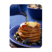 Pfannkuchen mit Sirup und Heidelbeere Magnet (Vertikal)