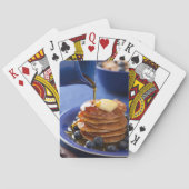 Pfannkuchen mit Sirup und Heidelbeere Spielkarten (Rückseite)