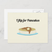 Pfannkuchen mit sonnigen Sprichworten Postkarte (Vorne/Hinten)