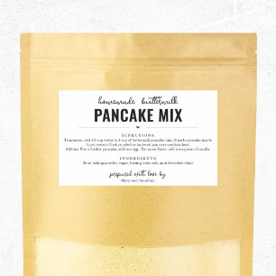 Pfannkuchen-Mix-Geschenk-Etikett Rechteckiger Aufkleber