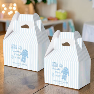 Pfannkuchen, Pacis & PJs Junge Baby Shower Dankesc Geschenkschachtel