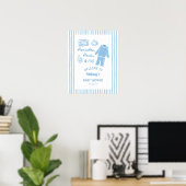 Pfannkuchen, Pacis & PJs Jungen-Baby-Party Willkom Poster (Heimbüro)