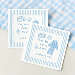 Pfannkuchen, Pacis & Pyjama-Jungen-Baby-Party Serviette