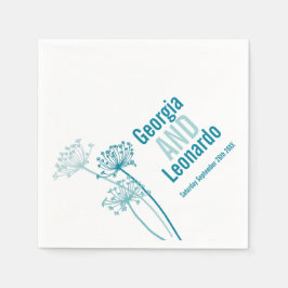 Pfannkuchen, Petersilie, aquamarine Papierserviett Serviette