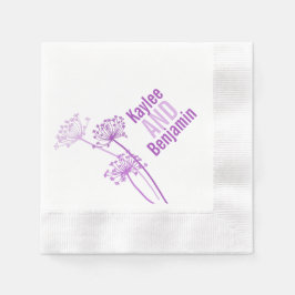 Pfannkuchen, Petersilie, lila Papierserviette