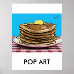 Pfannkuchen, POP ART Poster<br><div class="desc">POP ART PANCAKES MACHEN EINE GROSSE POSTER,  NOTE CARD ODER TASSE.</div>