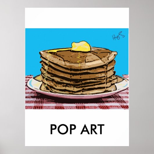 Pfannkuchen, POP ART Poster (Vorne)