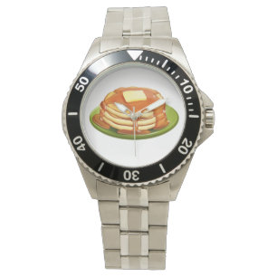 Pfannkuchen-Uhr Armbanduhr