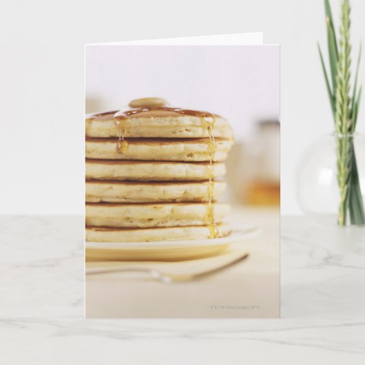 Pfannkuchen und Ahornsirup Karte (Vorderseite)