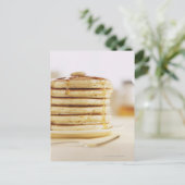 Pfannkuchen und Ahornsirup Postkarte (Stehend Vorderseite)