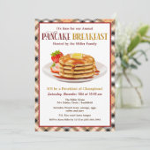 Pfannkuchen und Frühstück Einladung (Stehend Vorderseite)