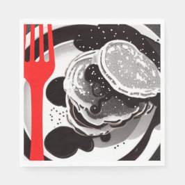 Pfannkuchen und Gabelpapier Napkins Serviette