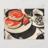 Pfannkuchen und Kaffee Postkarte (Vorderseite)