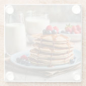 Pfannkuchen und Milch Glasuntersetzer (Rückseite)