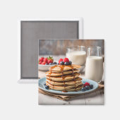 Pfannkuchen und Milch Magnet (Vorderseite/Rückseite)