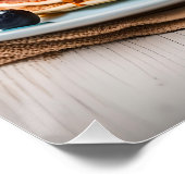 Pfannkuchen und Milch Poster (Ecke)