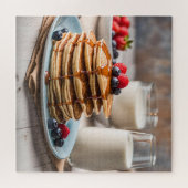 Pfannkuchen und Milch Puzzle (Horizontal)