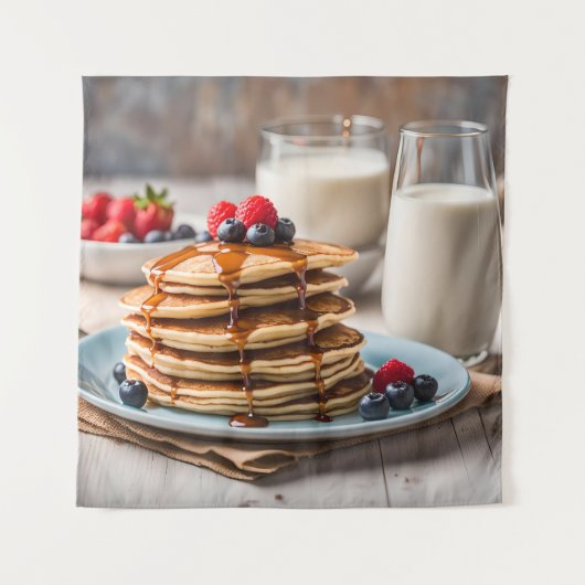 Pfannkuchen und Milch Wandteppich (Vorderseite)
