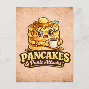 Pfannkuchen und Panikattacken - Foodie-Fiends Postkarte