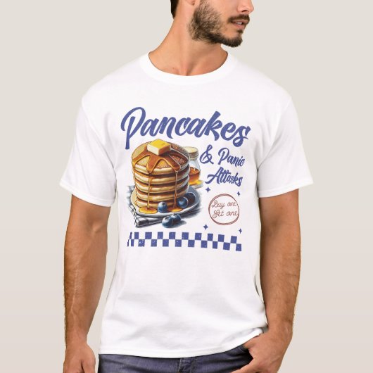 Pfannkuchen und Panikattacken Spaß für psychische T-Shirt (Vorderseite)