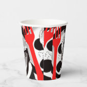 Pfannkuchen und Papierkörbe Pappbecher (Rechts)