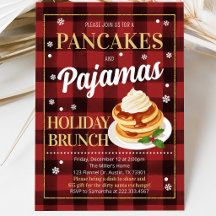 Pfannkuchen und Pyjama-Weihnachtsfeier