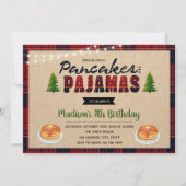 Pfannkuchen- und Pyjamageburtstagseinladung Einladung (Vorderseite)