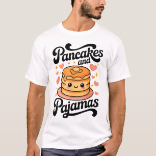 Pfannkuchen und Pyjamas Kawaii Pfannkuchen Frühstü T-Shirt
