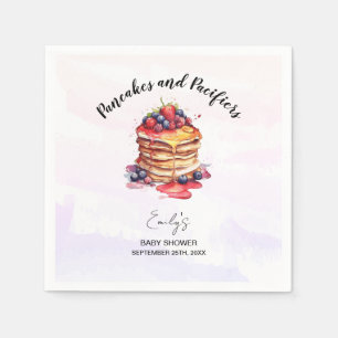 Pfannkuchen und Schnuller Brunch Baby Shower Serviette