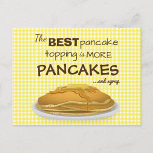 Pfannkuchen und Sirup-Quote Postkarte