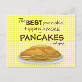 Pfannkuchen und Sirup-Quote Postkarte (Vorderseite)