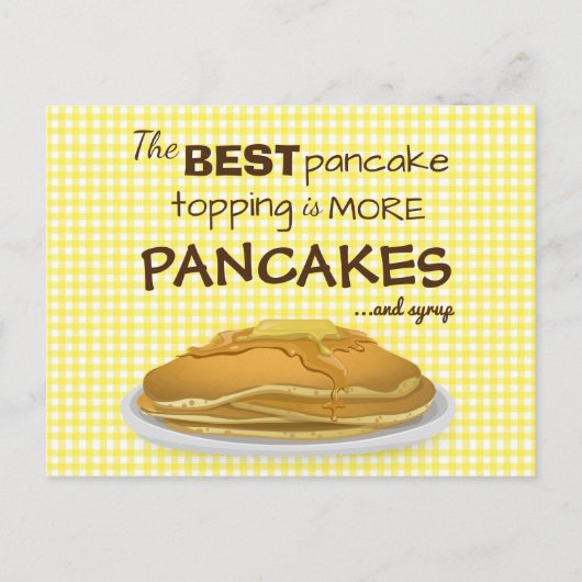Pfannkuchen und Sirup-Quote Postkarte (Vorderseite)